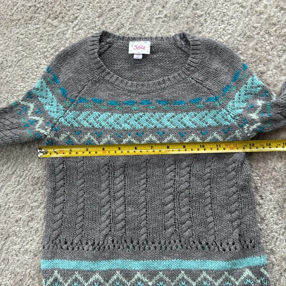 *LIKE NEW* Justice Girl's Long Sleeve Casual/Dressy Sweater - Size 6